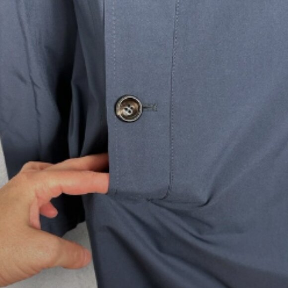 Manto Italy Packable Rain Jacket Lightweight Navy Blue Size US XL or 42 NEW NWT - Picture 13 of 16